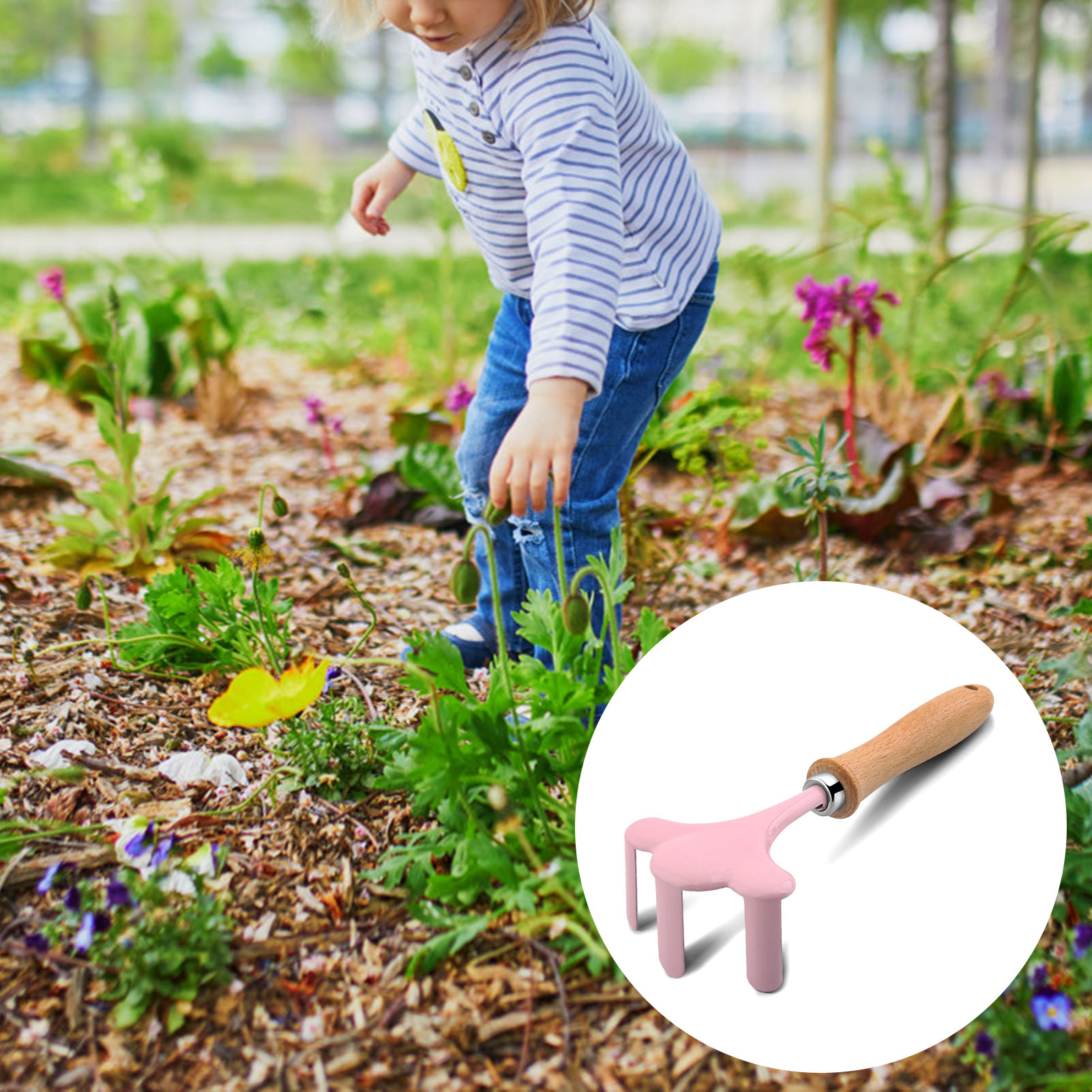 مجموعة أدوات آمنة ملونة للأطفا - مراجعة Gardening Tools Girls وسعره